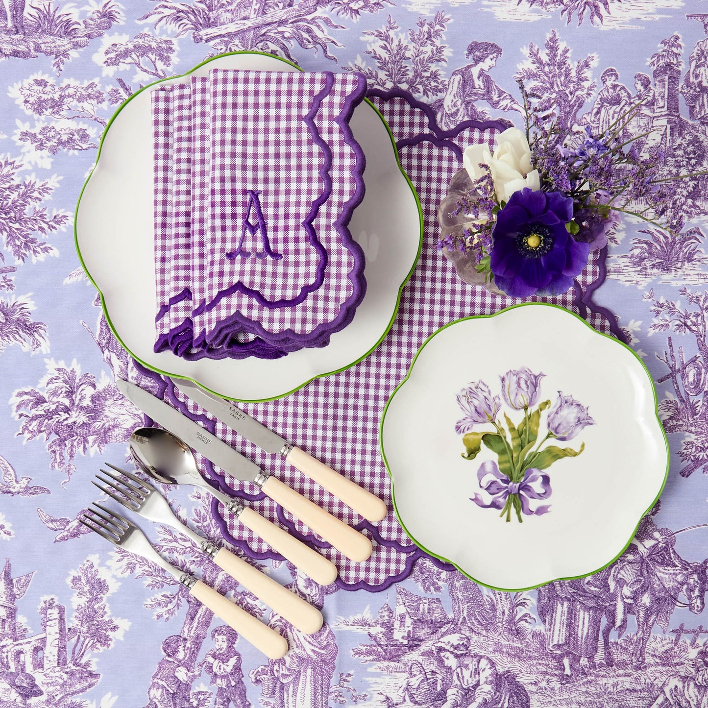 Assiette de démarrage Tulipe violette