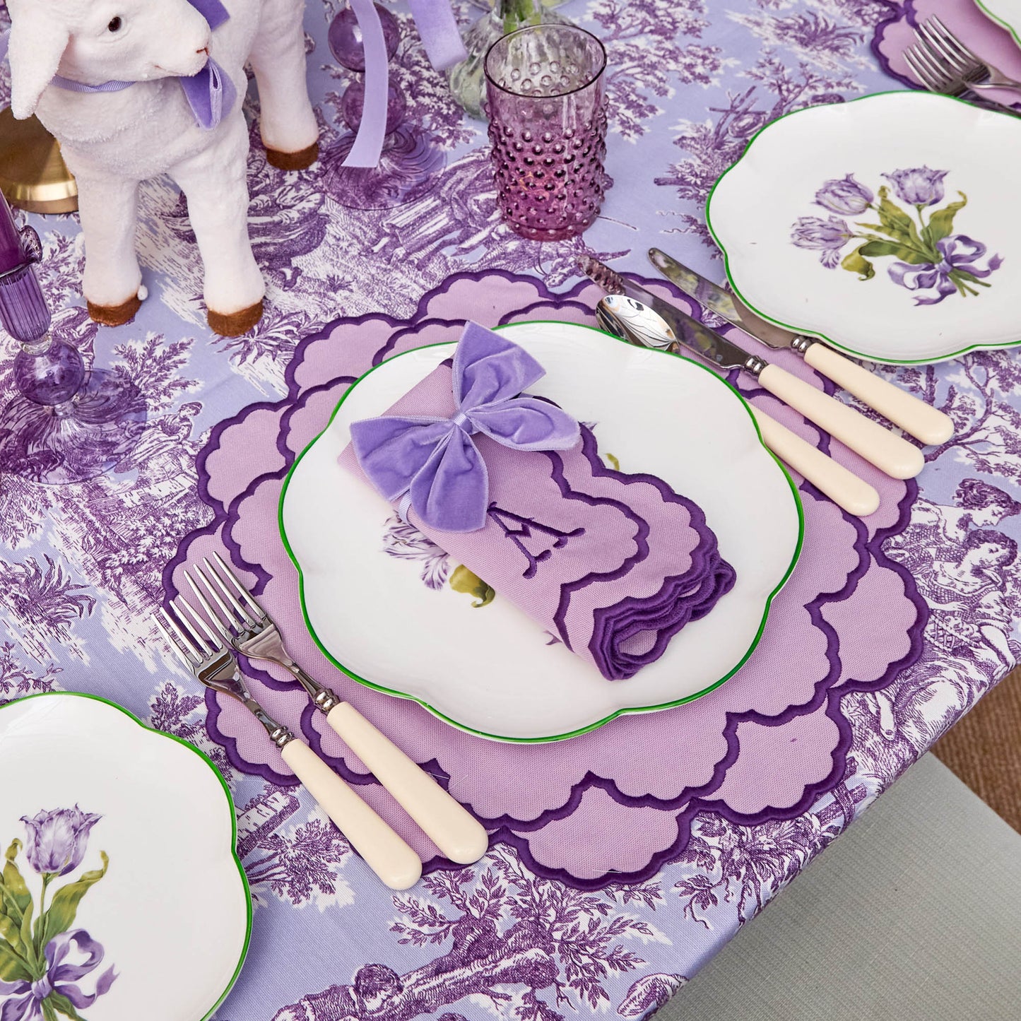 Assiette de démarrage Tulipe violette