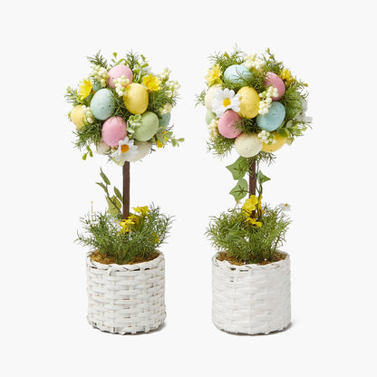 Arbre à œufs de Pâques en pot (paire)