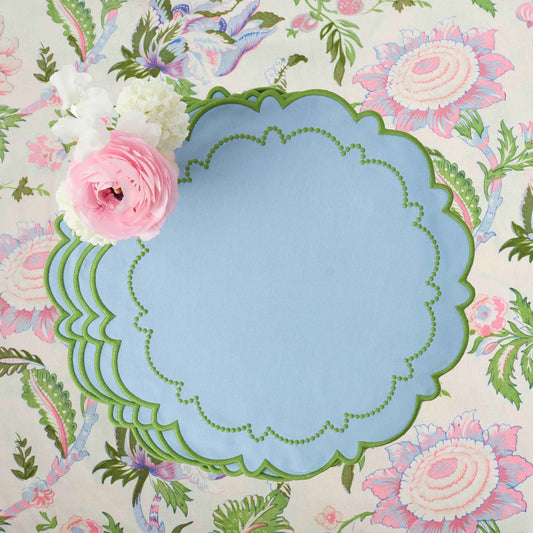 Sets de table bleus et verts Mariana (lot de 4)