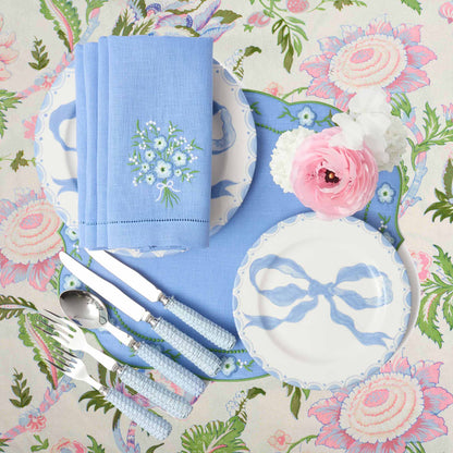 Assiette plate Marilyn Blue Bow