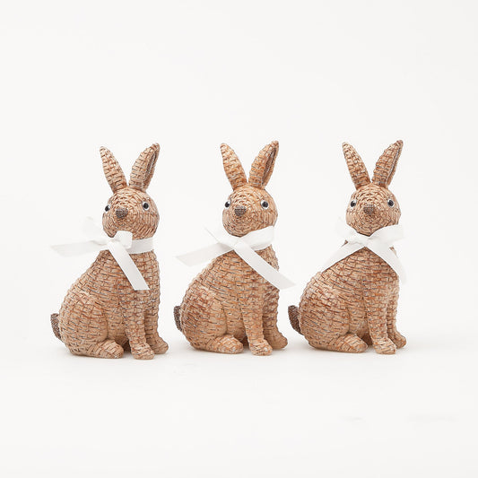 Petit lapin en rotin (Trio)