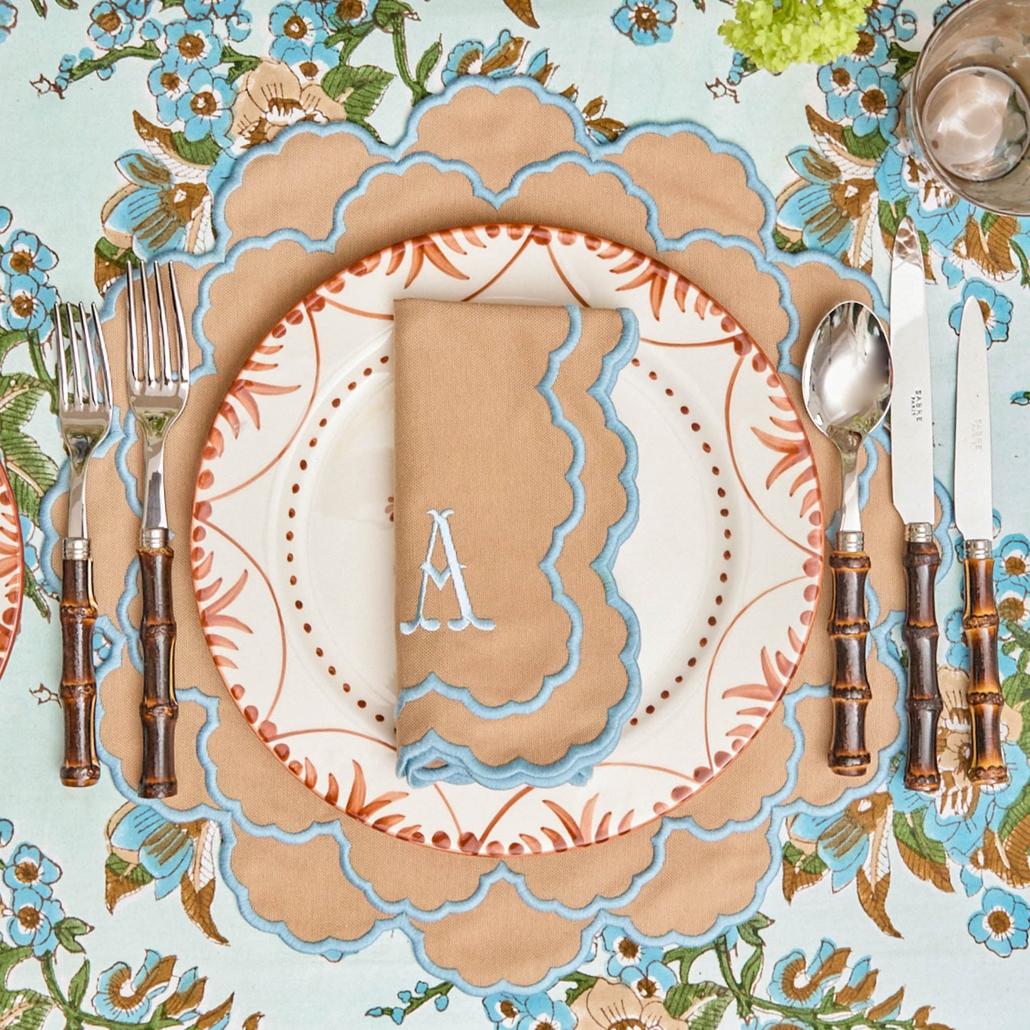 Sets de table Lily Sand et Blue (lot de 4)