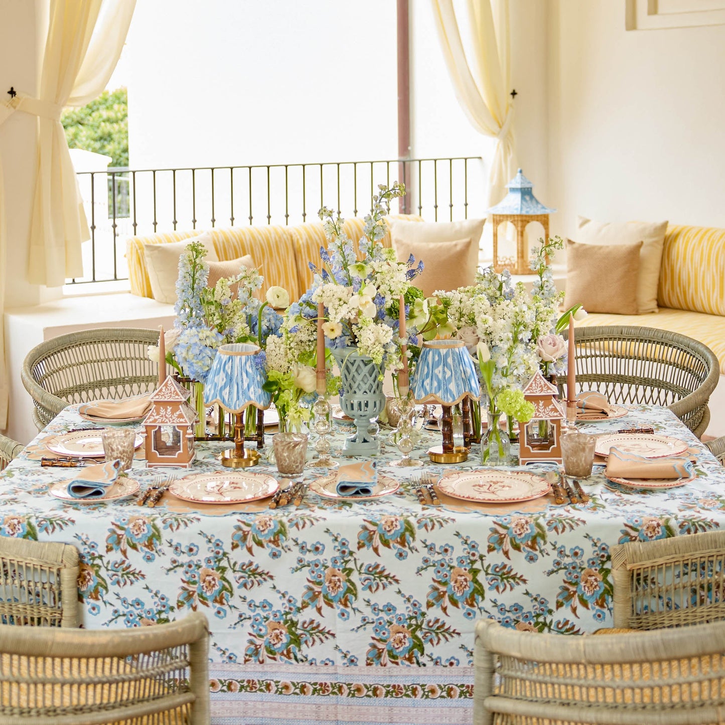 Sets de table Lily Sand et Blue (lot de 4)