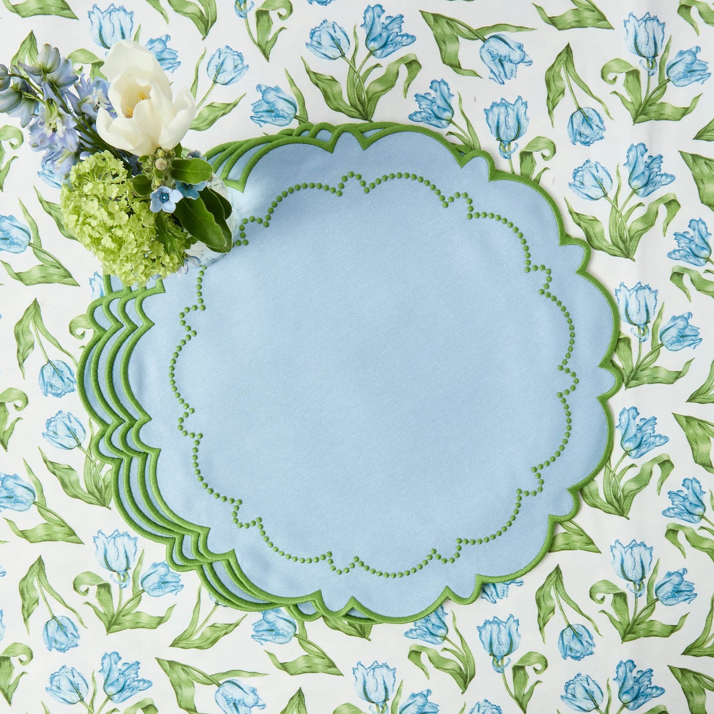Sets de table bleus et verts Mariana (lot de 4)