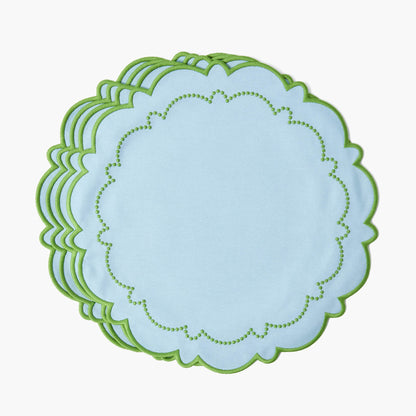 Sets de table bleus et verts Mariana (lot de 4)