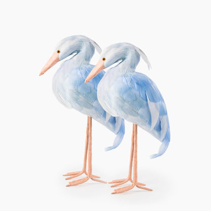 Cigogne Saskia bleue (couple) - 25 cm