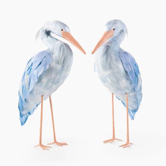 Cigogne Saskia bleue (couple) - 44 cm