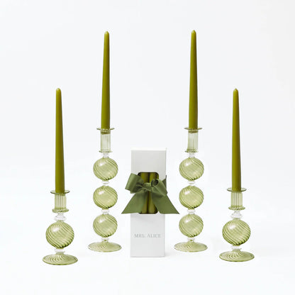 Coffret de bougies Camille Olive (vert pomme)