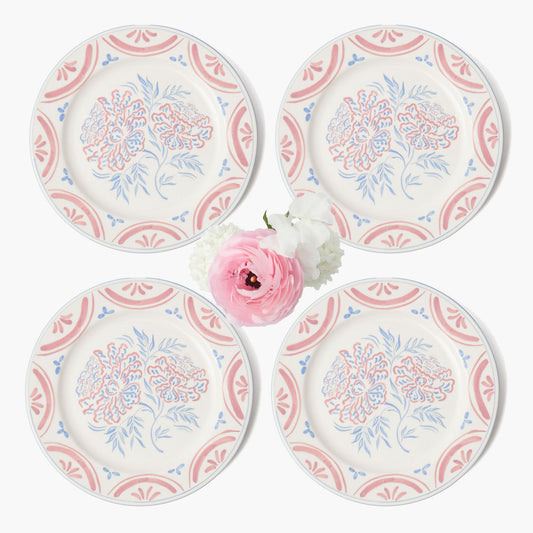 Assiettes à dîner florales Eliza (lot de 4)