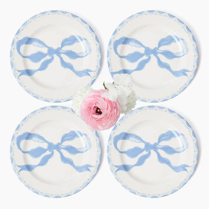 Assiettes plates Marilyn Blue Bow (lot de 4)
