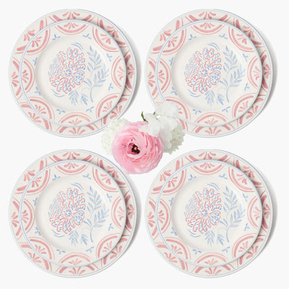 Assiettes à dîner et à entrée Eliza Floral (lot de 8)