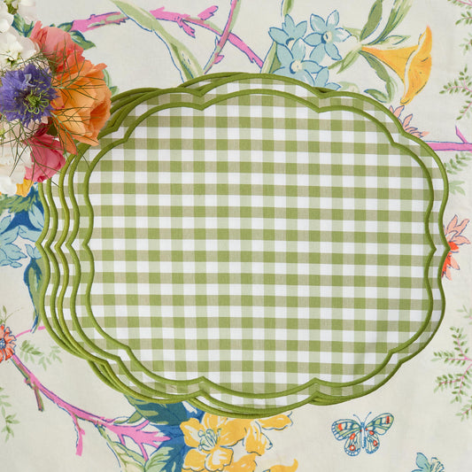 Sets de table Eloise Green Gingham (lot de 4)