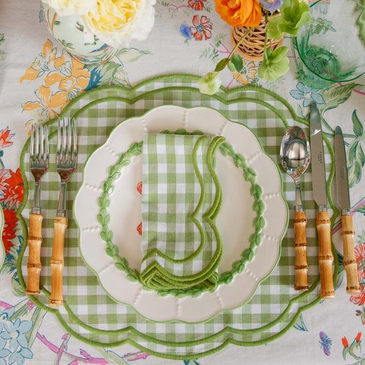 Sets de table et serviettes Eloise Green Gingham (lot de 4)
