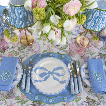 Assiettes plates Marilyn Blue Bow (lot de 4)