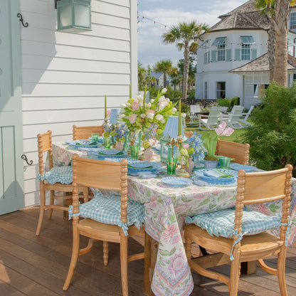 Sets de table et serviettes Mariana bleu et vert (lot de 4)