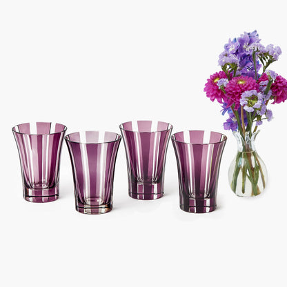 Verres Positano violets (lot de 4)