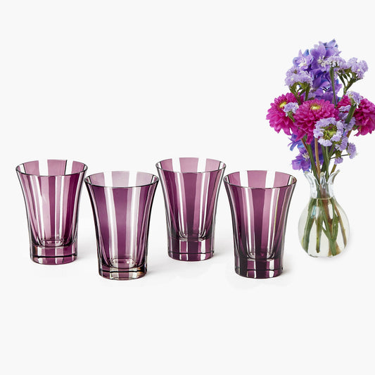 Verres Positano violets (lot de 4)