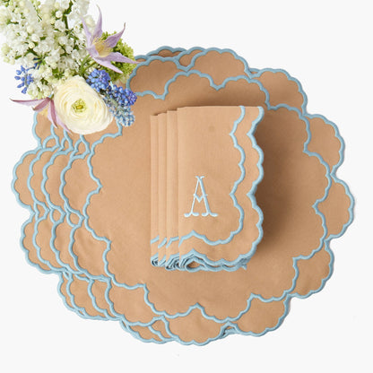 Sets de table Lily Sand et Blue (lot de 4)