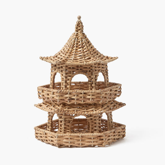 Lanterne pagode en rotin Thea - 30 cm