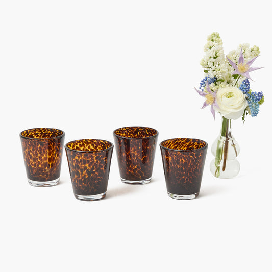 Verres en écaille de tortue (lot de 4)