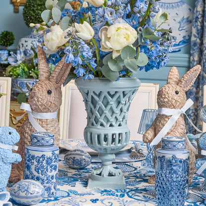 Lapin en rotin (paire)