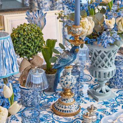 Ensemble de bougeoirs perroquet bleu