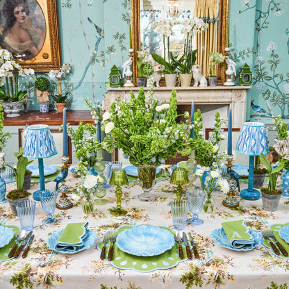 Petit bougeoir perroquet bleu (paire)