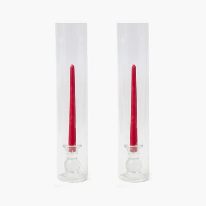 Grand bougeoir en verre Claudia (paire)