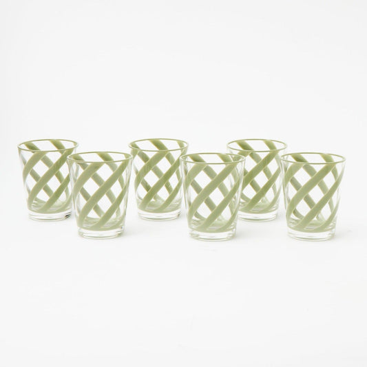 Verres d'extérieur Green Swirl (lot de 6)