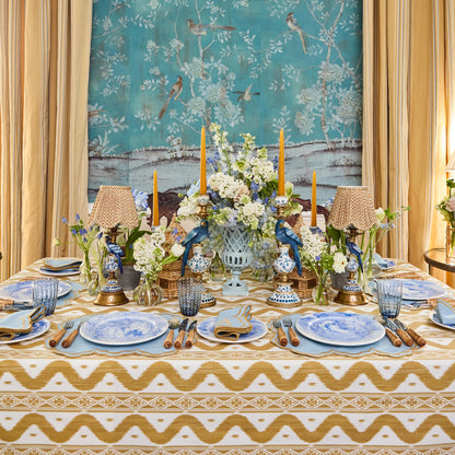 Sets de table Serena bleu et caramel (lot de 4)