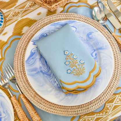 Serviettes Serena Blue Carnation (lot de 4)