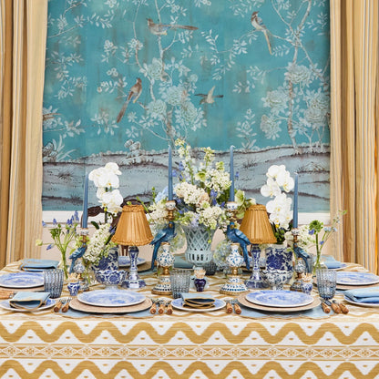 Sets de table Serena bleu et caramel (lot de 4)
