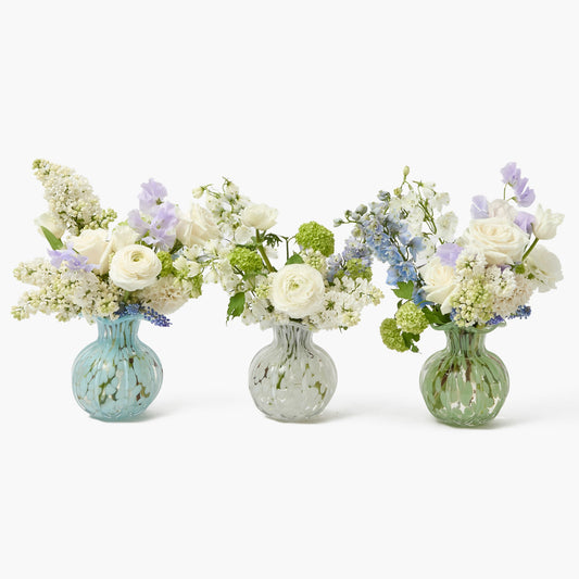 Vases en verre tacheté (lot de 3)