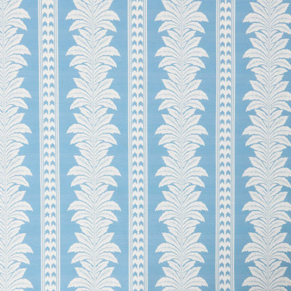 Nappe à rayures bleues à motif fougère
