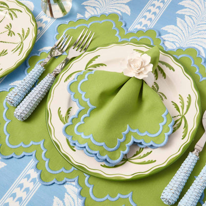 Sets de table Scarlett verts et bleus (lot de 4)