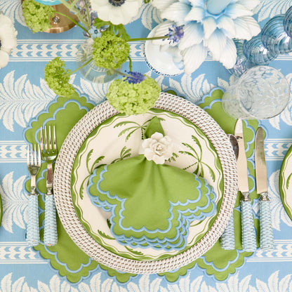 Serviettes Scarlett vertes et bleues (lot de 4)