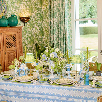 Lanterne pagode Ikat bleue