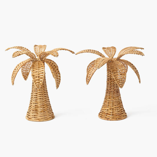 Grand palmier en rotin (paire)