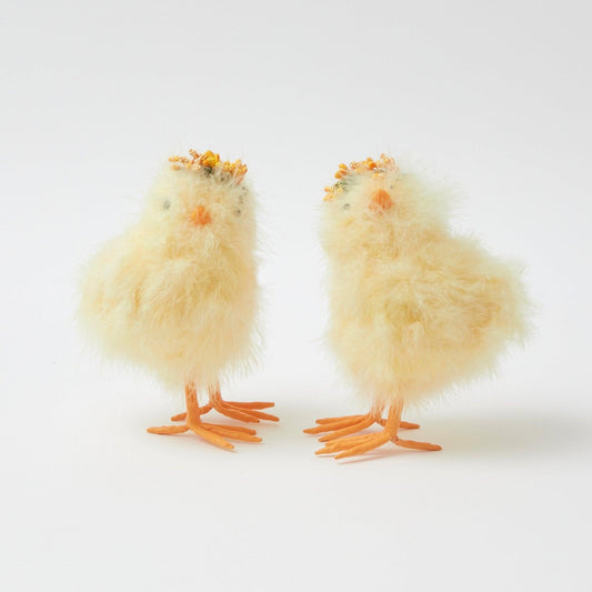 Grands poussins duveteux (paire)