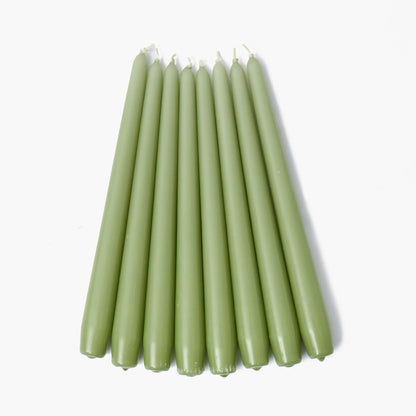 Bougies vertes printanières (lot de 8)