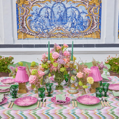 Sets de table Lily Soft vert et rose (lot de 4)