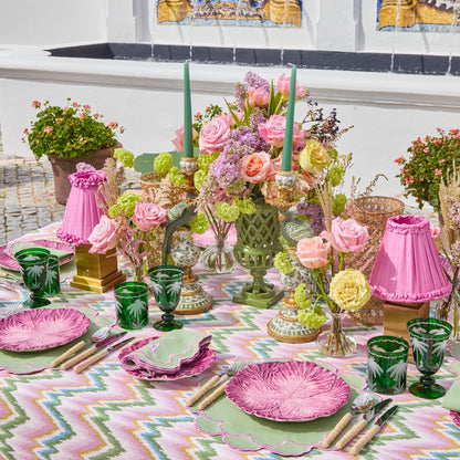 Sets de table et serviettes Lily Soft Green &amp; Pink (lot de 4)