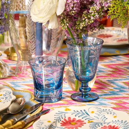 Verres à vin Blue Palm (lot de 4)