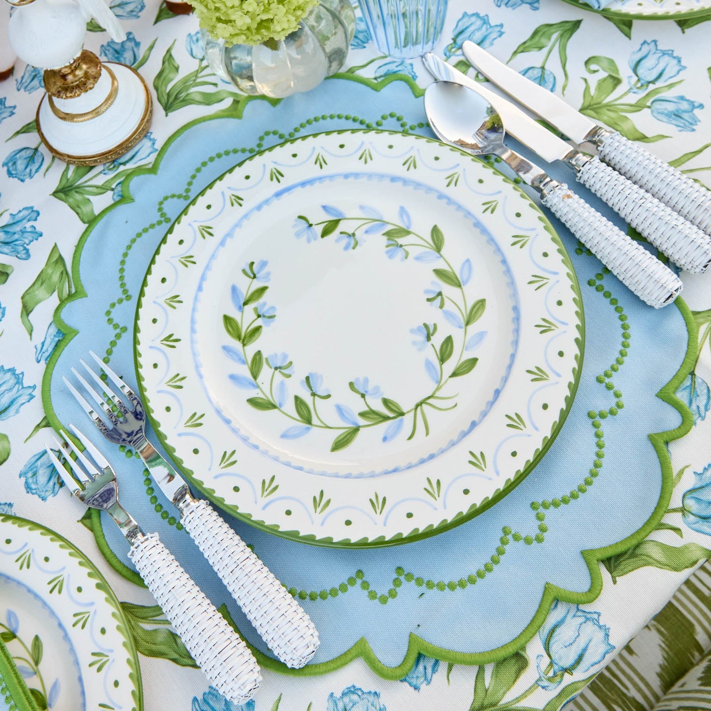 Sets de table bleus et verts Mariana (lot de 4)