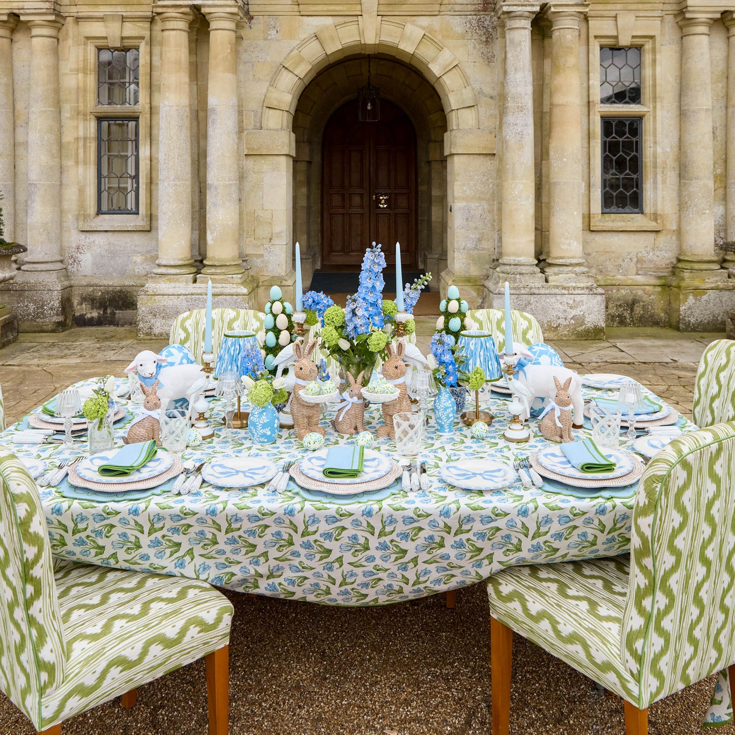 Sets de table bleus et verts Mariana (lot de 4)