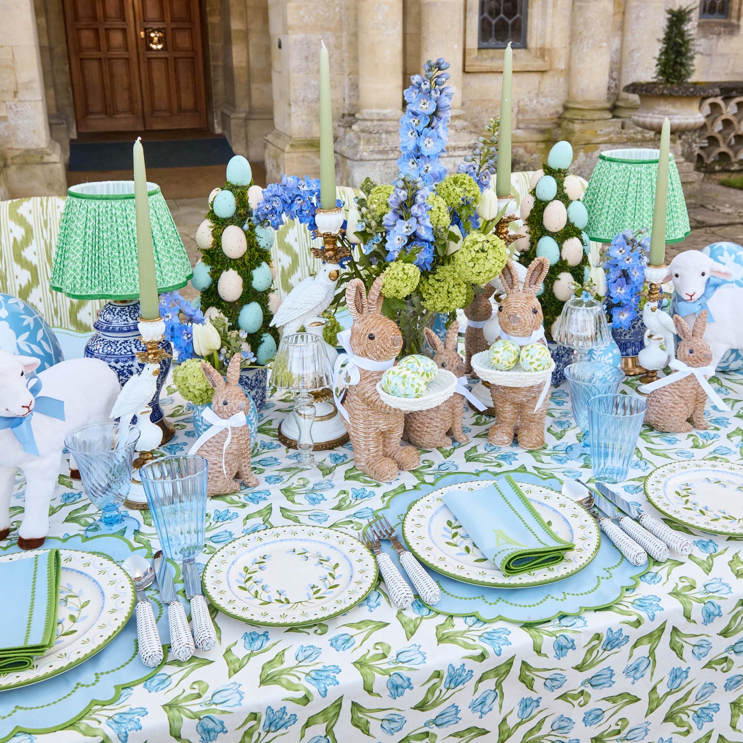 Sets de table bleus et verts Mariana (lot de 4)