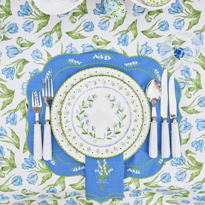 Sets de table en lin bleu Lily of the Valley (lot de 4)