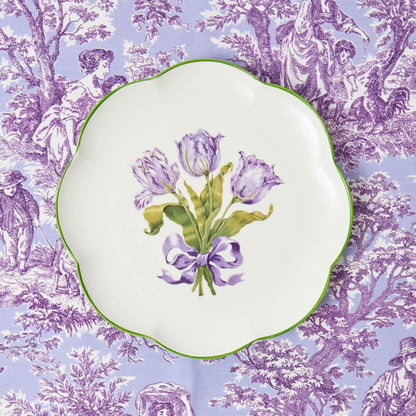 Assiette de démarrage Tulipe violette