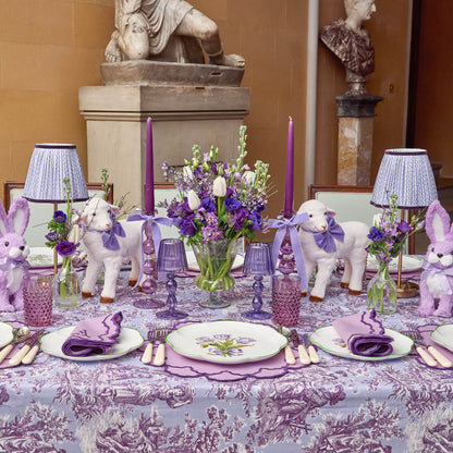 Assiette plate tulipe violette